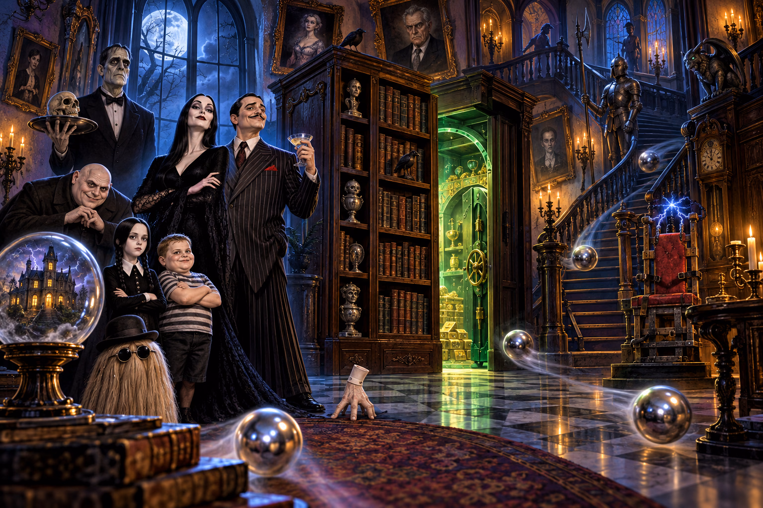The Addams Family illustrated cabinet field guide hero
