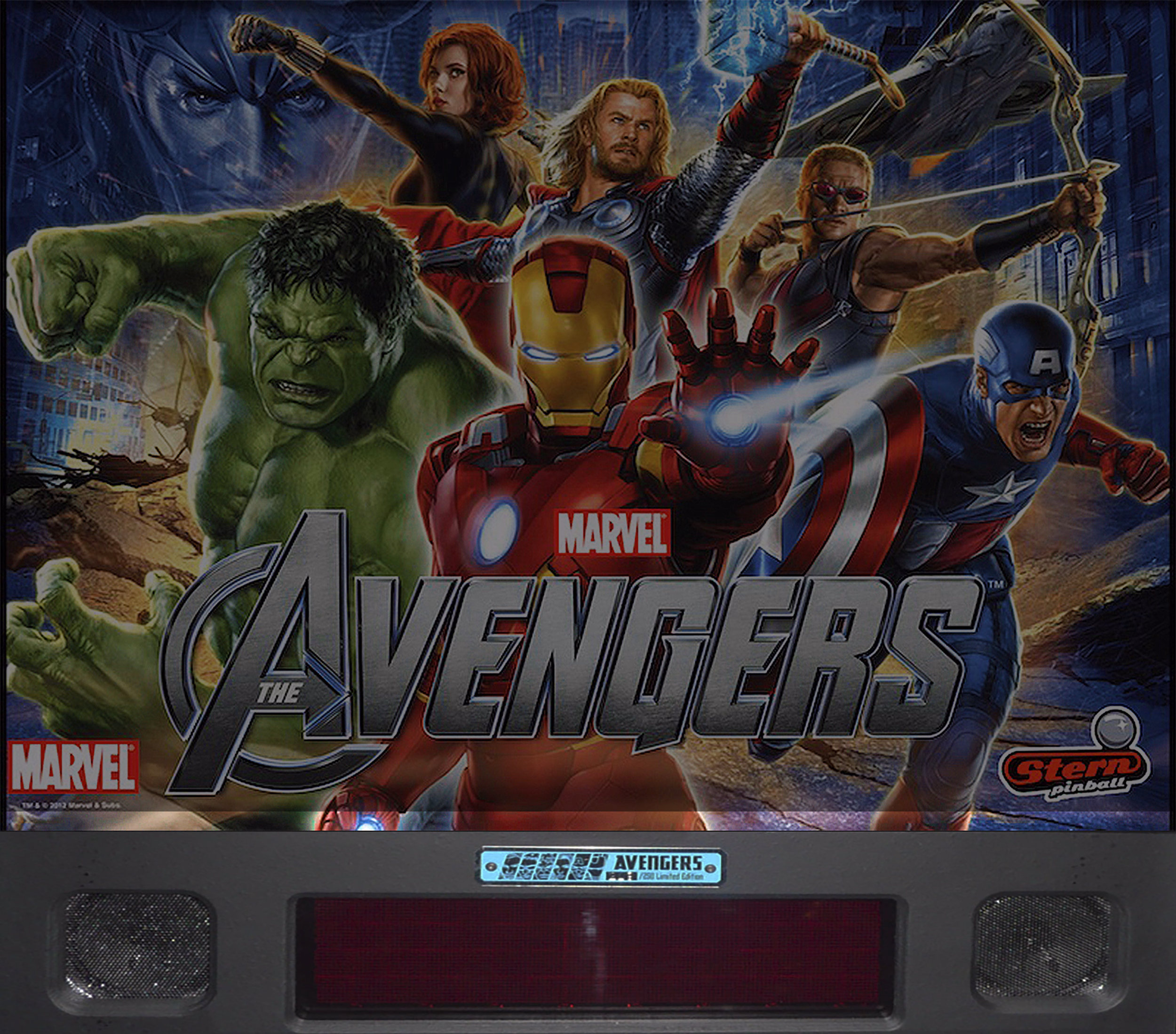 The Avengers — original cabinet backglass