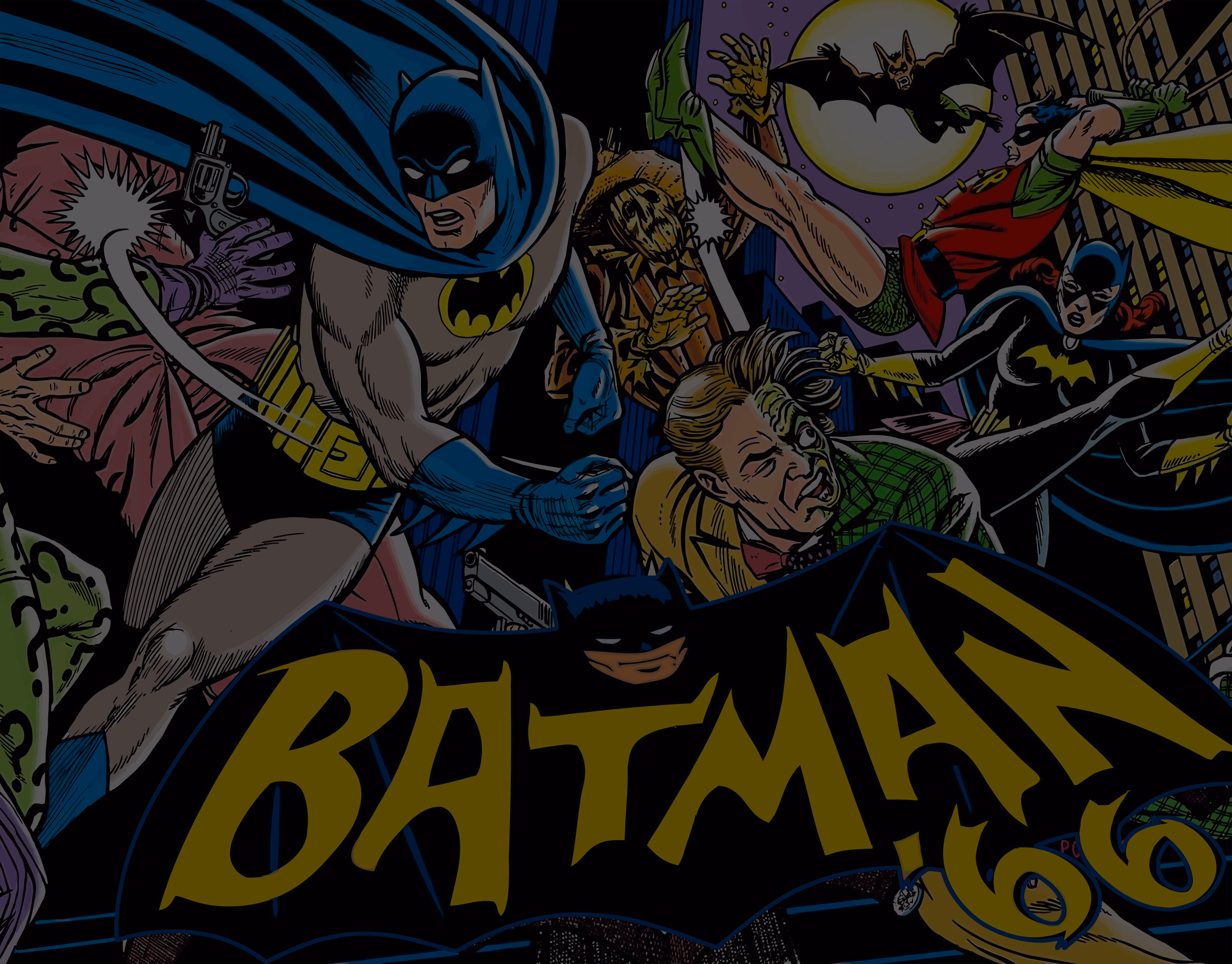 Batman ’66 — original cabinet backglass