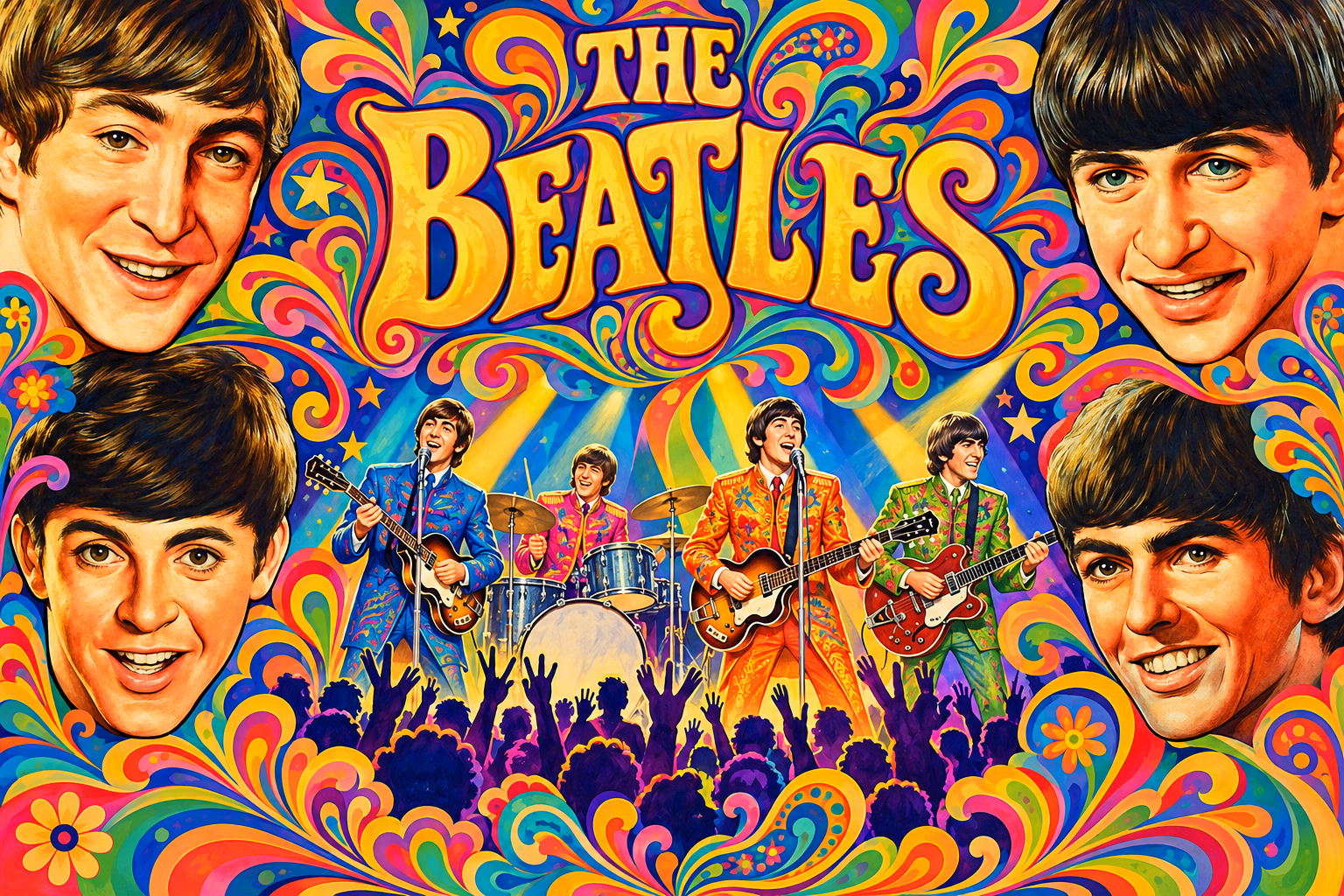 The Beatles_007 — restyled cabinet backglass