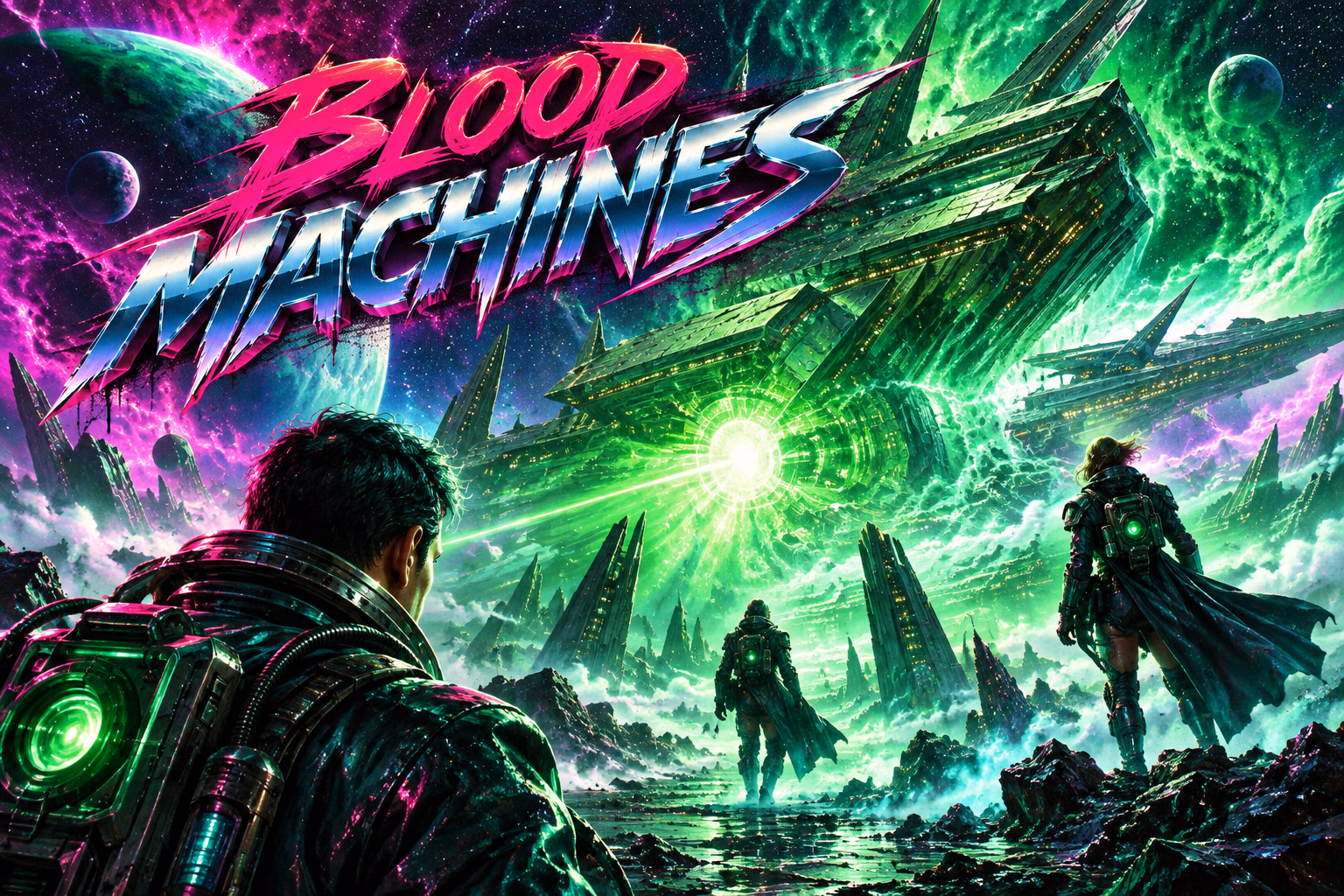 Blood Machines — restyled cabinet backglass