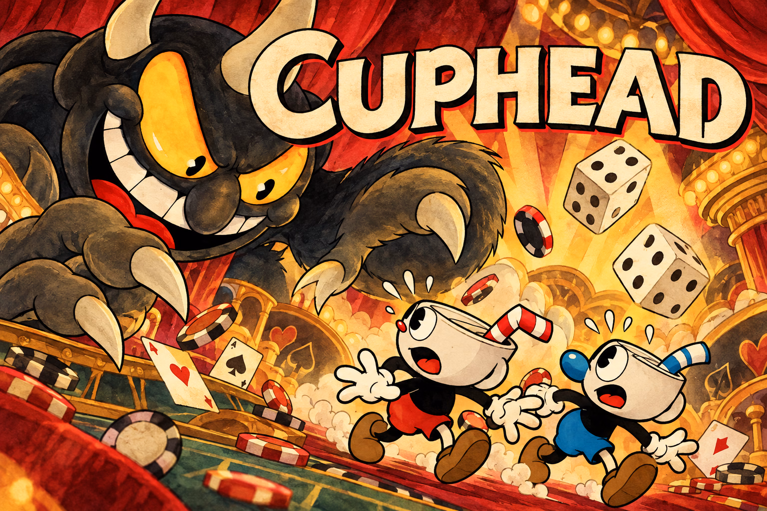 Cuphead Perdition — restyled cabinet backglass