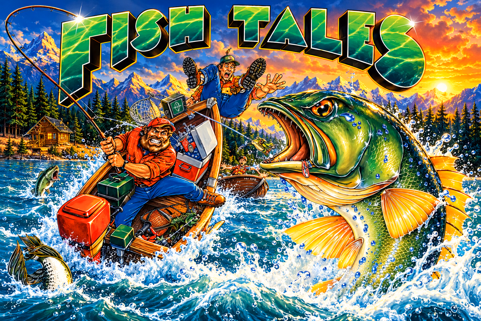 Fish Tales — restyled cabinet backglass