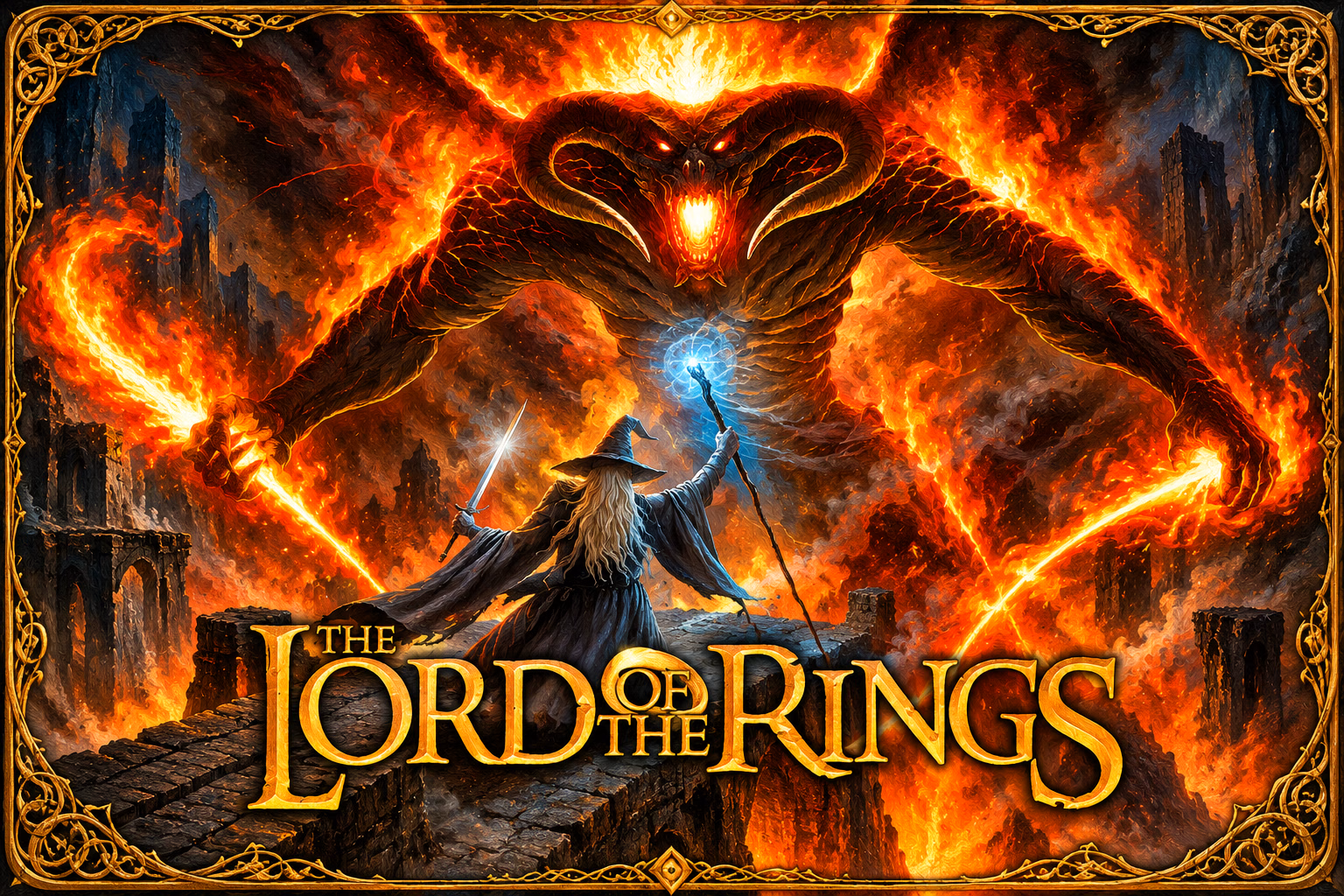 Lord of the Rings — restyled cabinet backglass