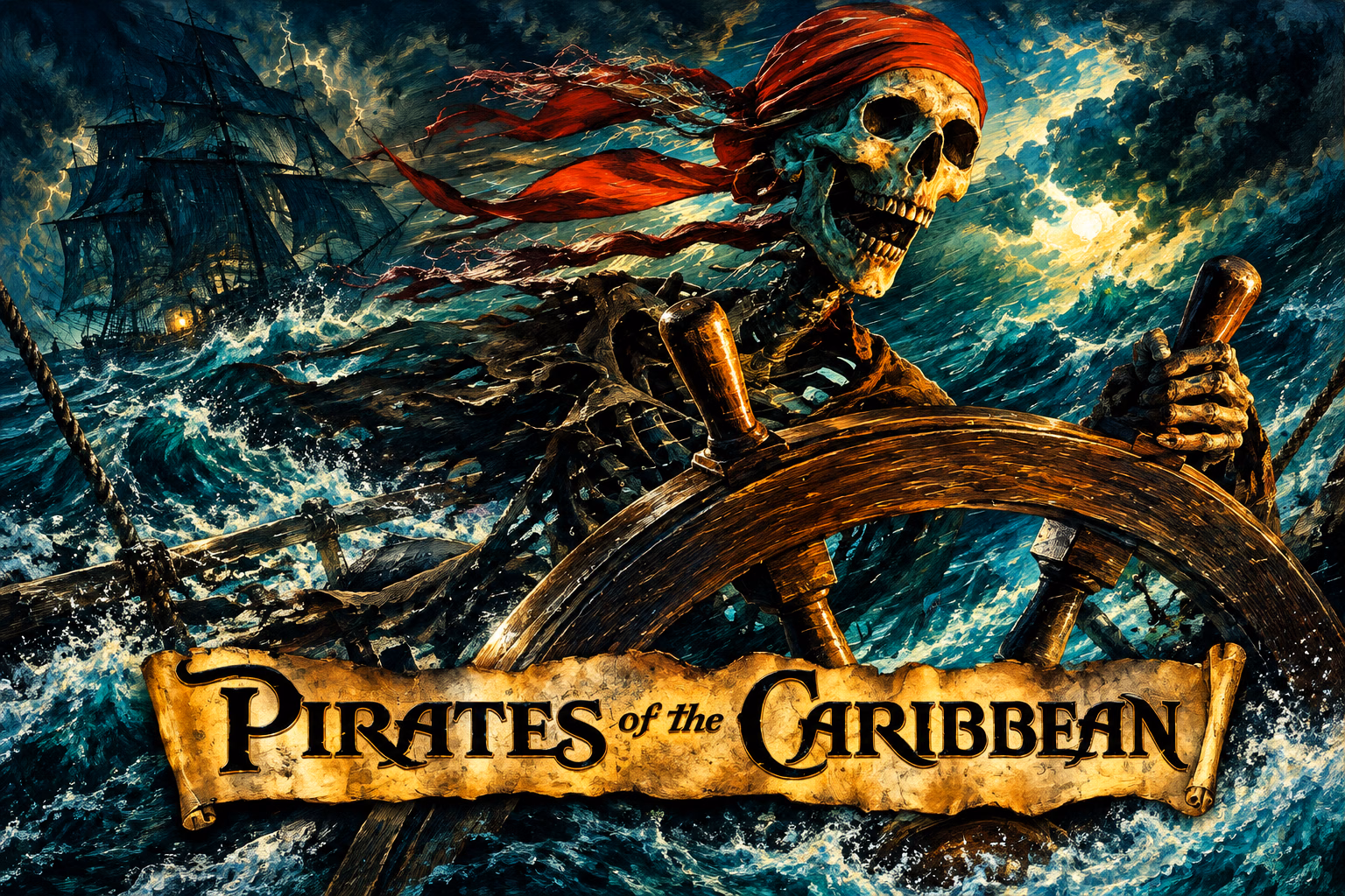 Pirates of the Caribbean — restyled cabinet backglass