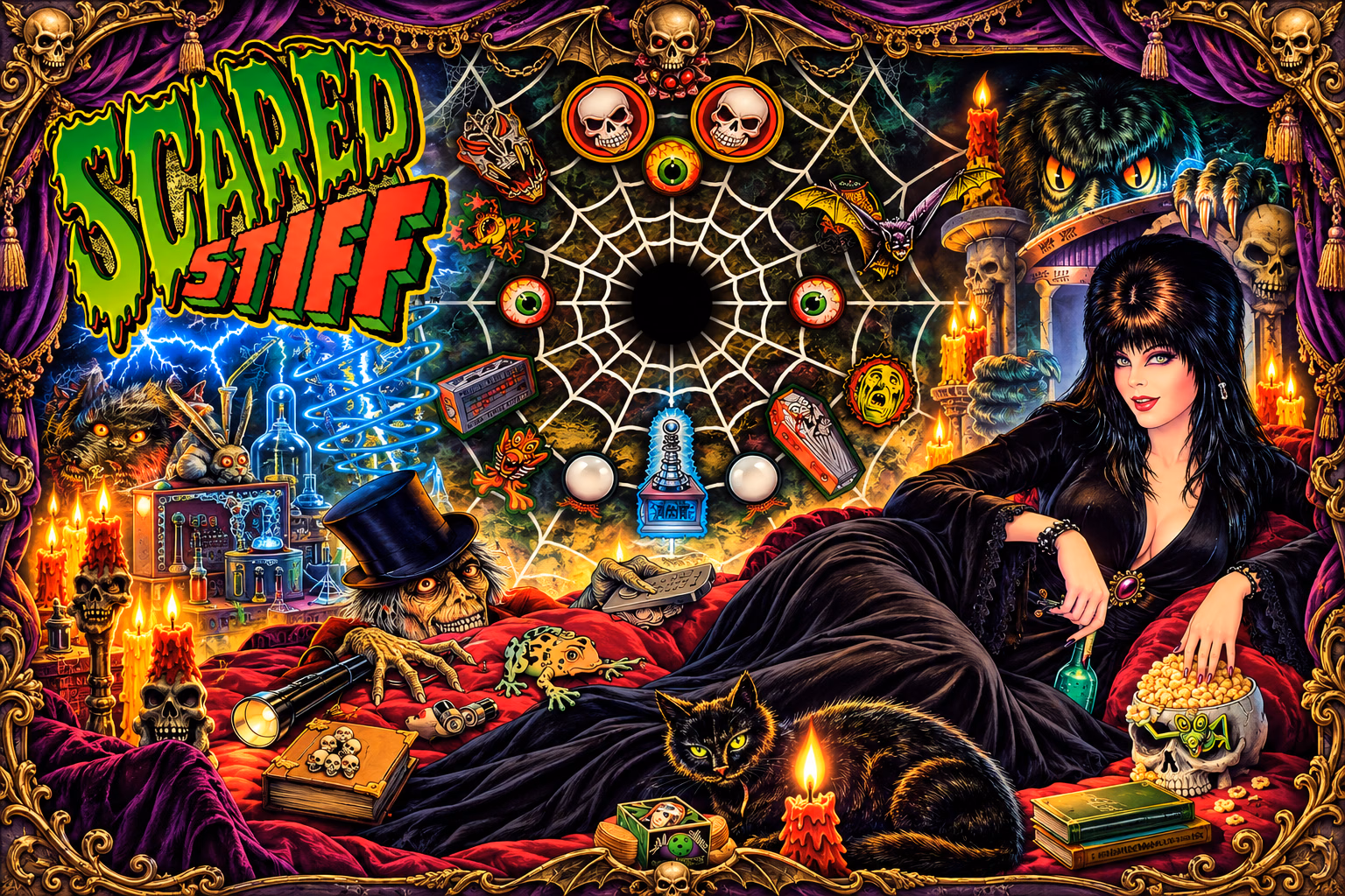 Scared Stiff — restyled cabinet backglass