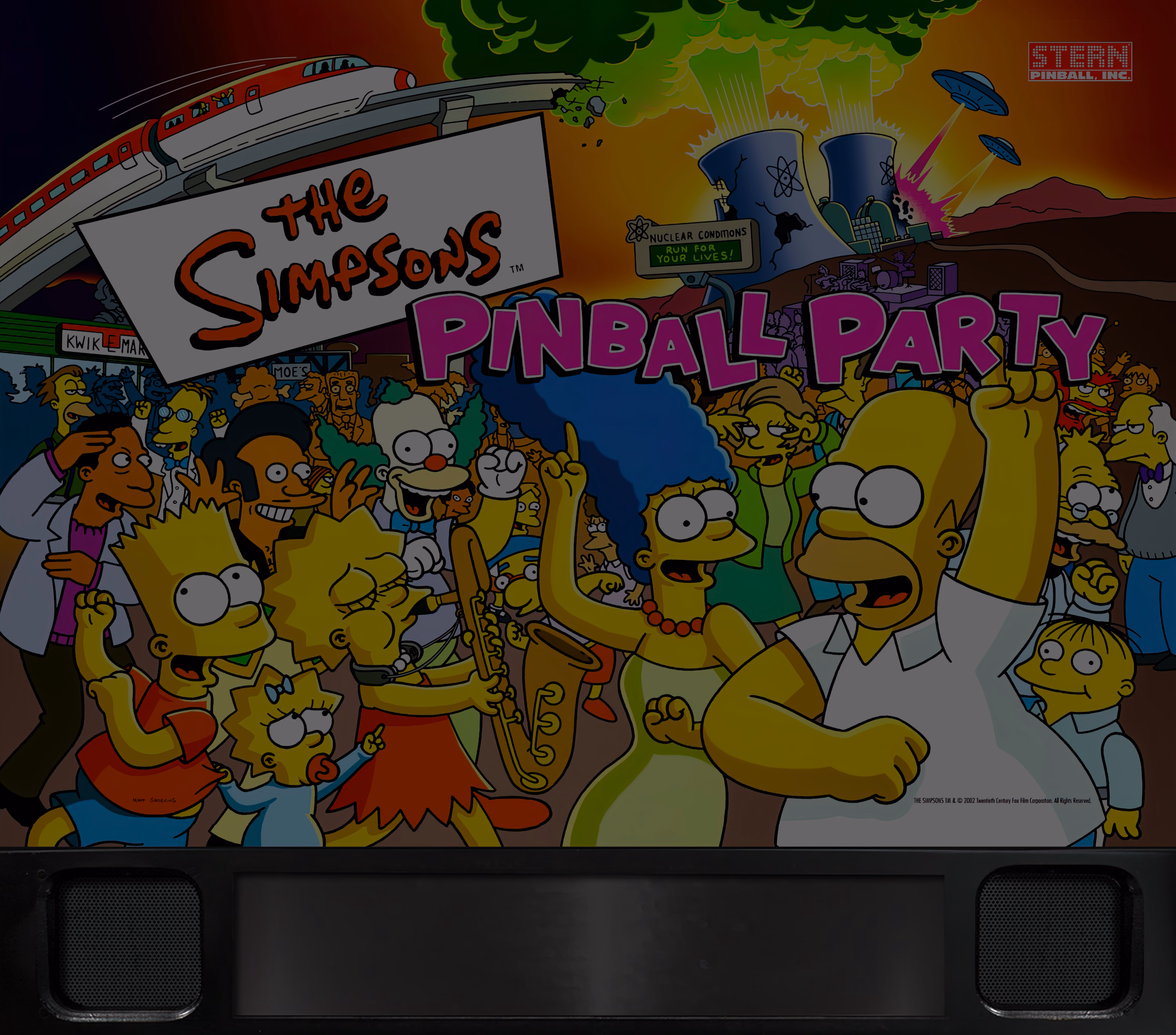 The Simpsons Pinball Party — original cabinet backglass