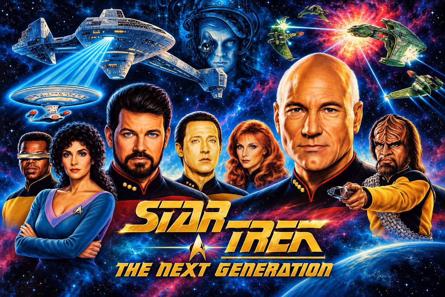 Star Trek: The Next Generation — restyled cabinet backglass