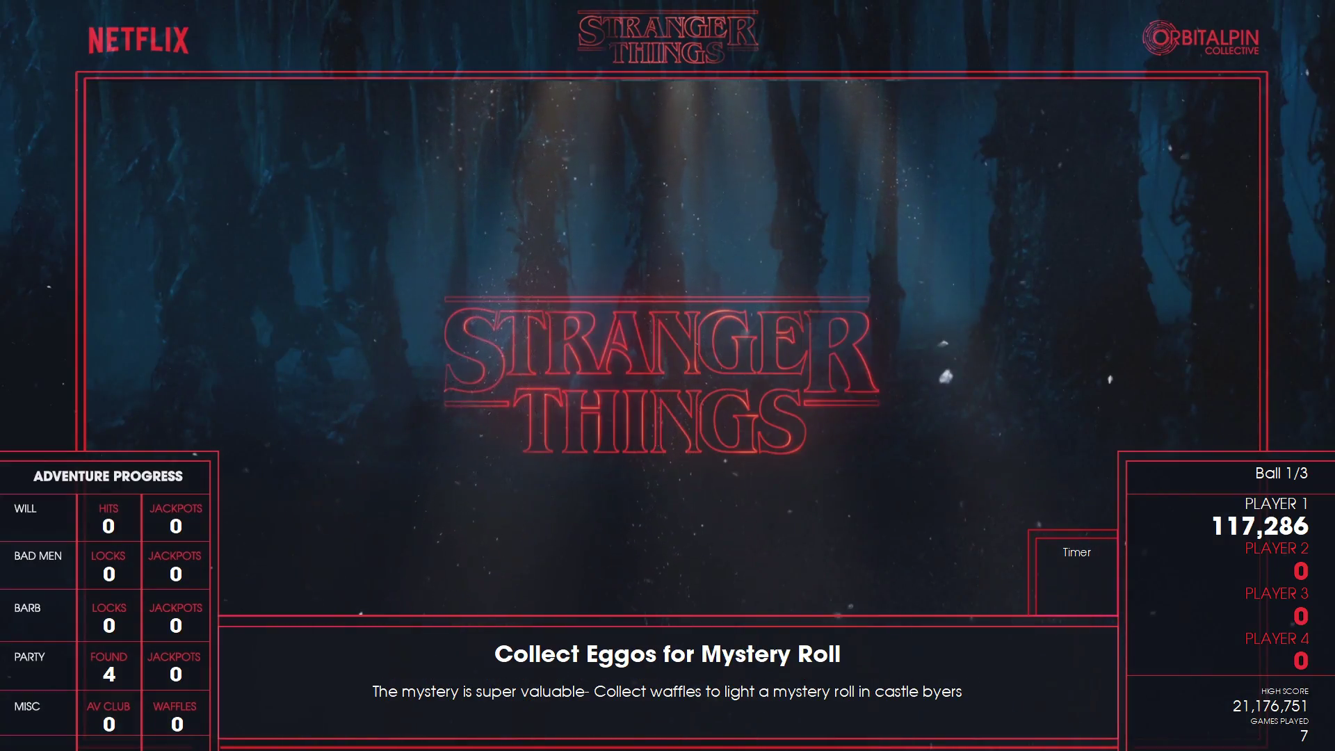 Stranger Things — original cabinet backglass