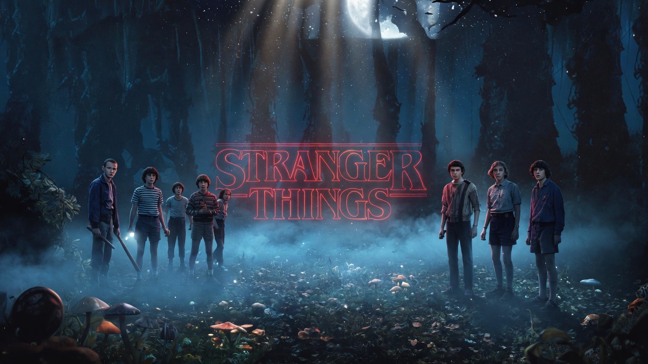 Stranger Things reimagined forest backglass