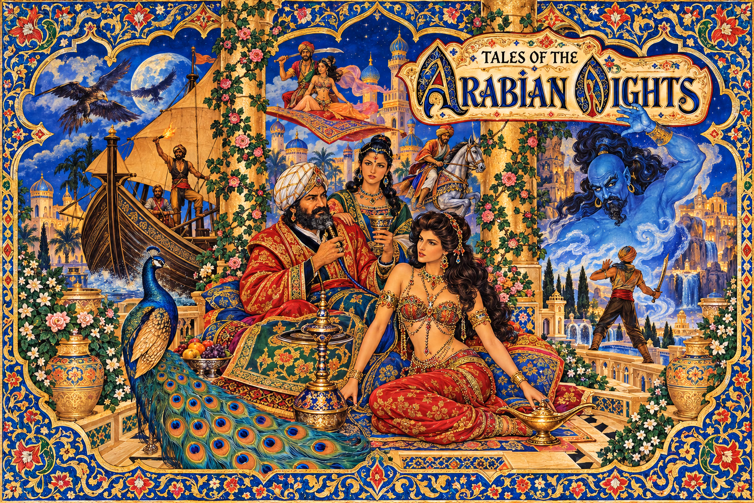 Tales of the Arabian Nights — restyled cabinet backglass