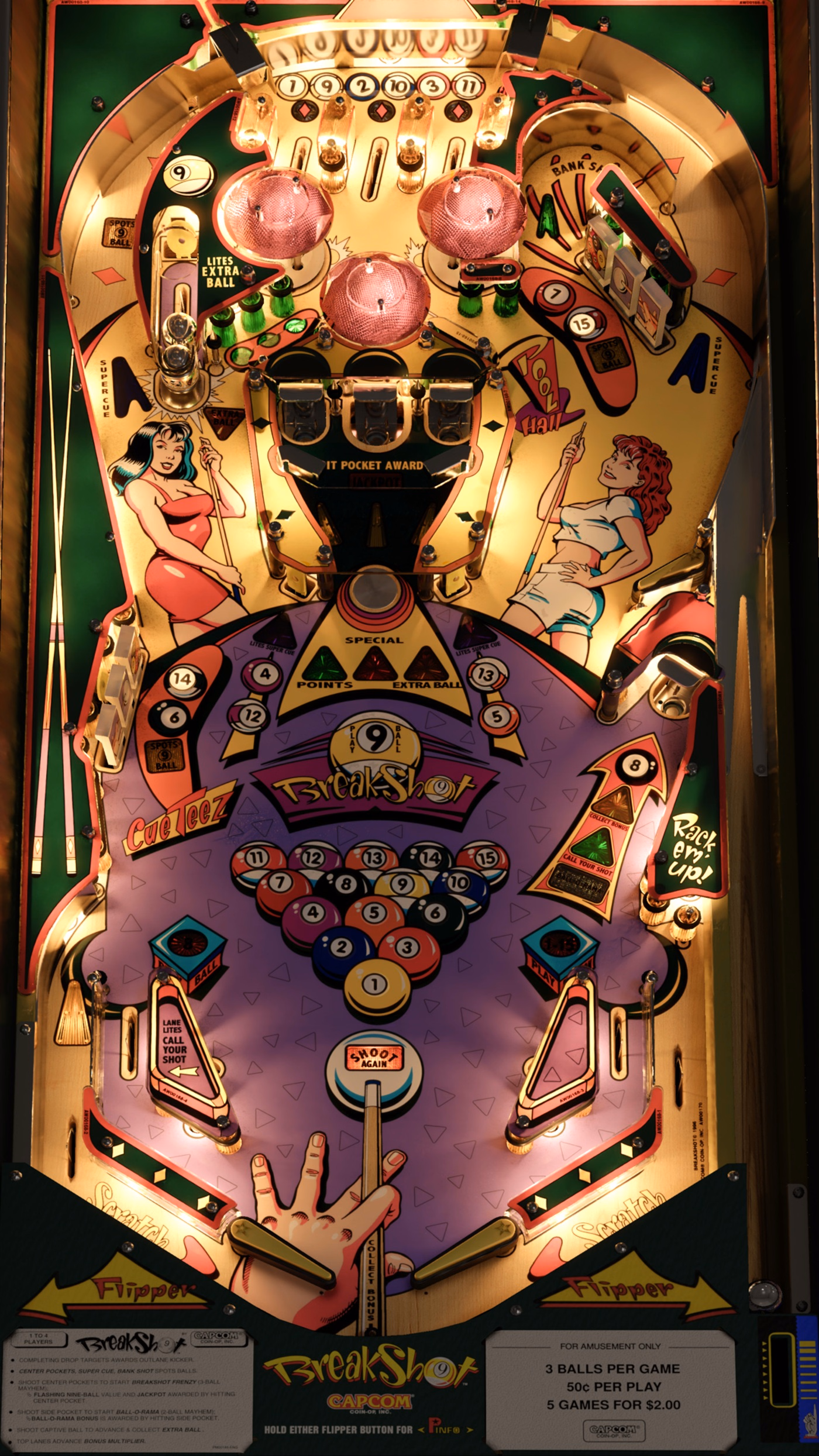 Breakshot VPW v1.1 cabinet playfield, upright