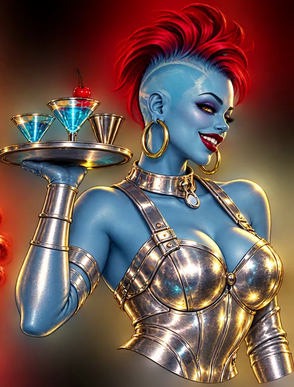 Animated alien bar character