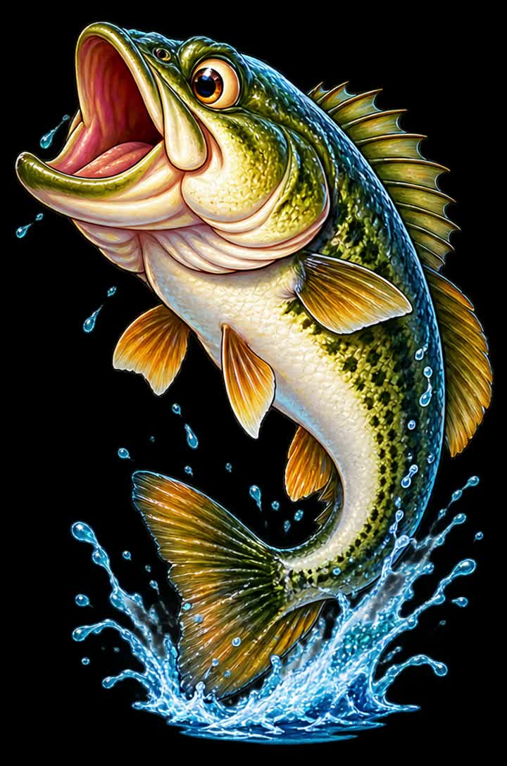 A leaping bass