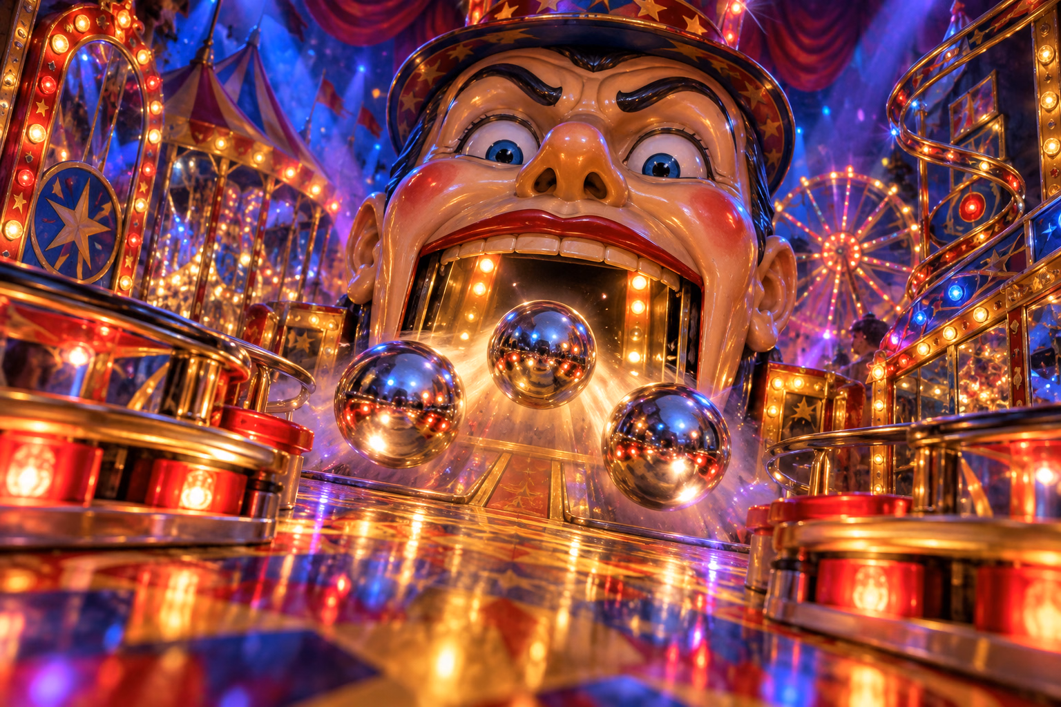 Midnight Multiball scoring flow: Shoot Rudy's open mouth, then keep returning to the Trapdoor values.