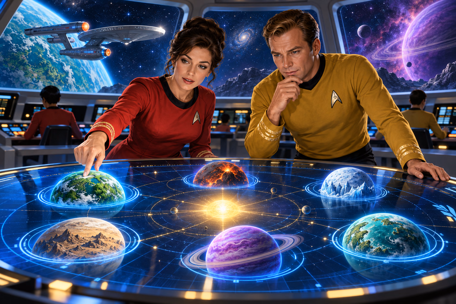 A Starfleet mission briefing