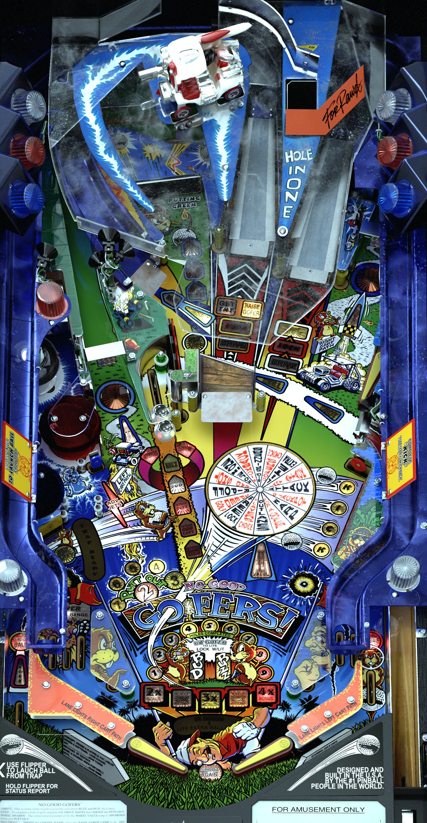 Installed VPW Rawds Edition No Good Gofers playfield