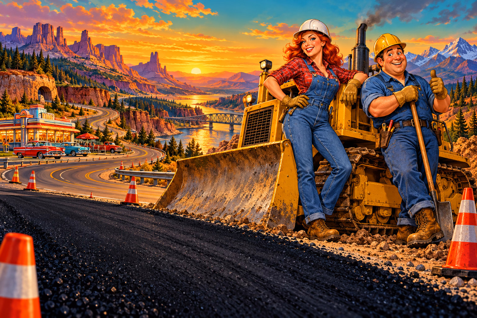 Red & Ted’s Road Show character illustration