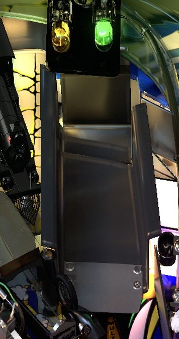 Thing’s ramp close-up from the installed The Addams Family playfield