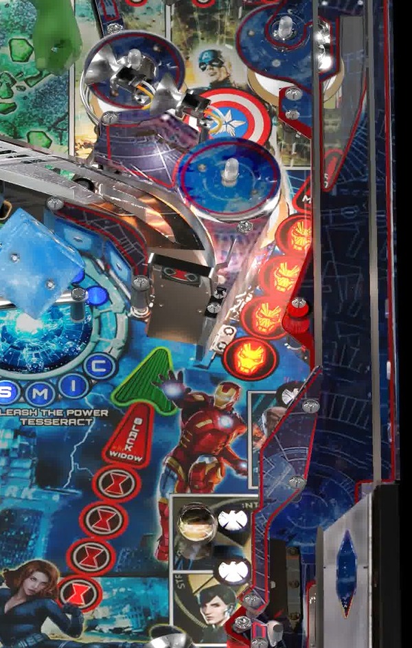The cross-playfield Black Widow ramp and Iron Man inner orbit