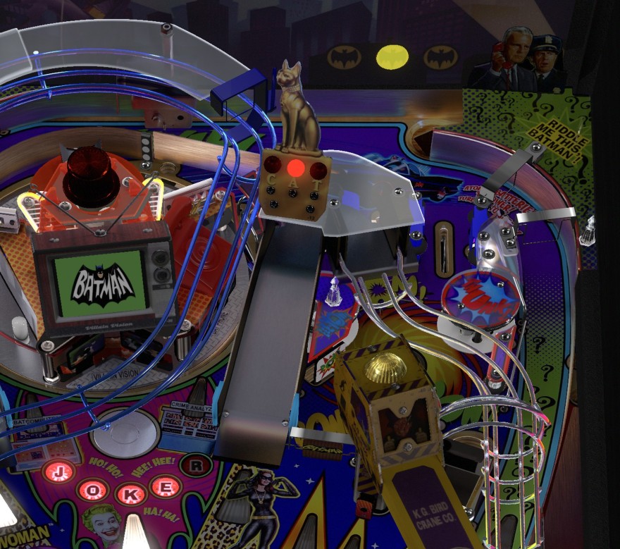 Both outside-lane regions around the upper playfield. Ramps and toys partly cover their paths.