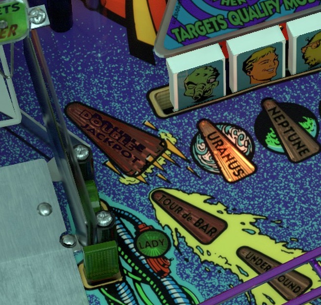 Inner Orbit on the installed playfield