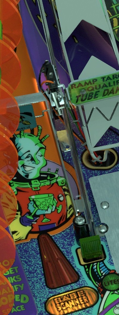 Left Orbit on the installed playfield