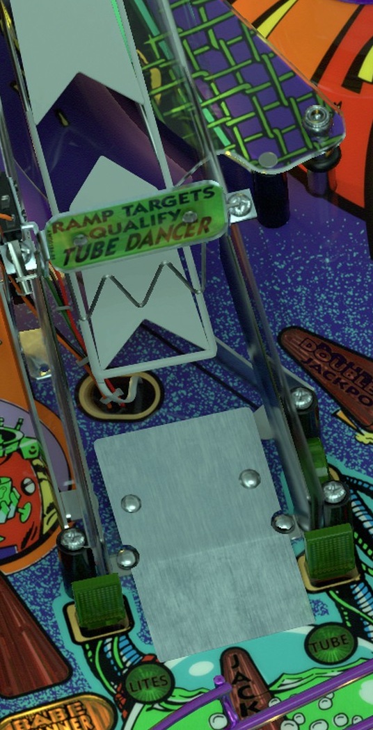Ramp on the installed playfield