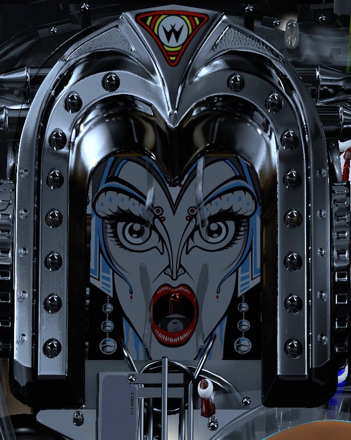 Face on the installed playfield