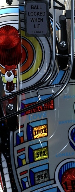 Left Loop on the installed playfield