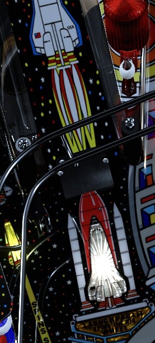 Shuttle Ramp on the installed playfield