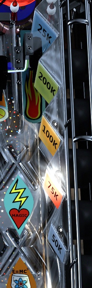 Skill Lanes on the installed playfield