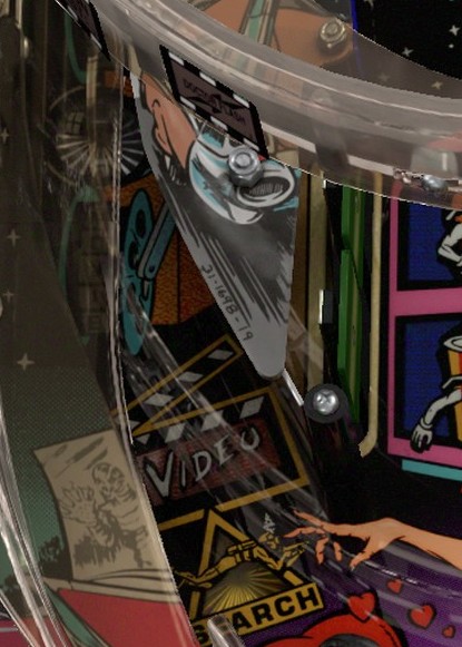 K-I-S-S lane close-up from the installed Creature from the Black Lagoon playfield