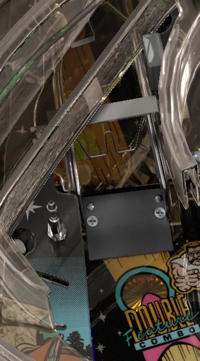 Left ramp close-up from the installed Creature from the Black Lagoon playfield