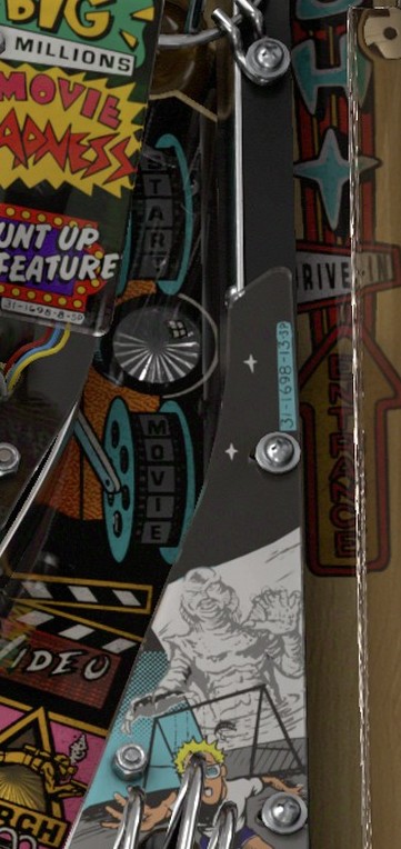 Right saucer lane close-up from the installed Creature from the Black Lagoon playfield