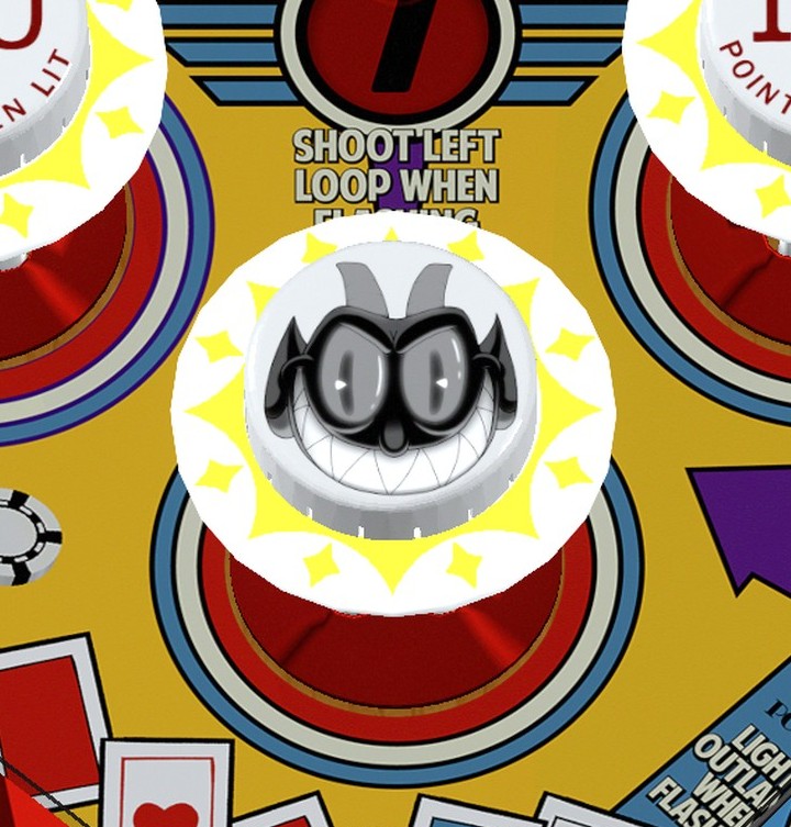 The Devil bumper in the centre of the table