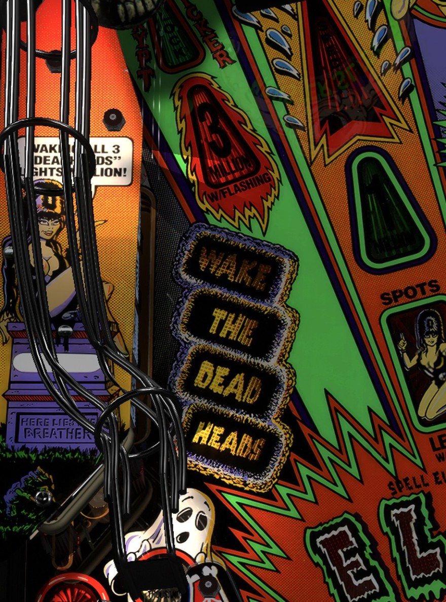 Wake the Dead Heads inserts on the left; the return wireform obscures the standing targets.