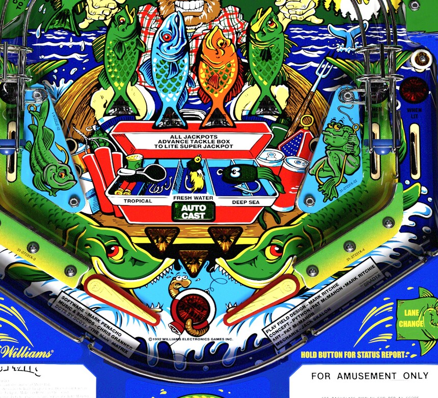 Fish Tales flippers and return lanes