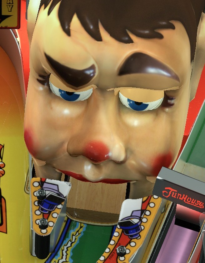 Rudy’s mouth close-up from the installed FunHouse playfield