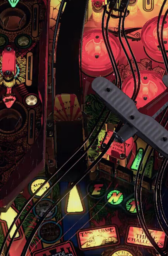Left ramp on the installed playfield