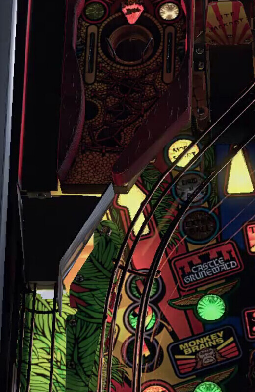 Mode saucer on the left side of the installed playfield
