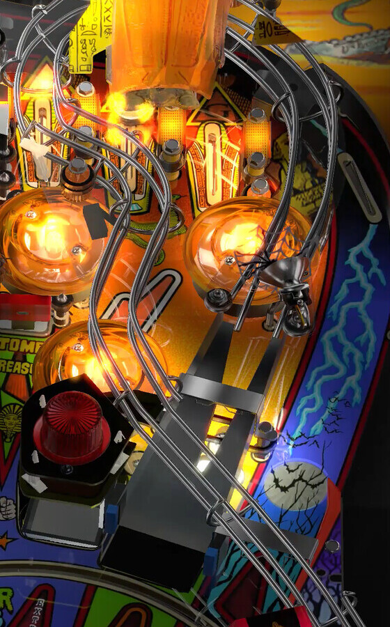 Upper orbit and bumpers used for Mummy Mayhem