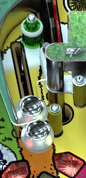 Captive Ball on the installed playfield