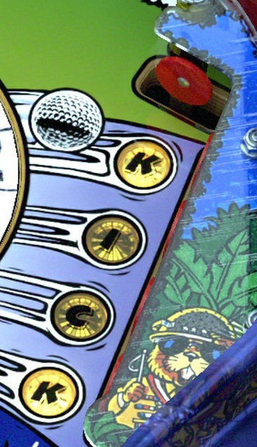 KICK Targets on the installed playfield