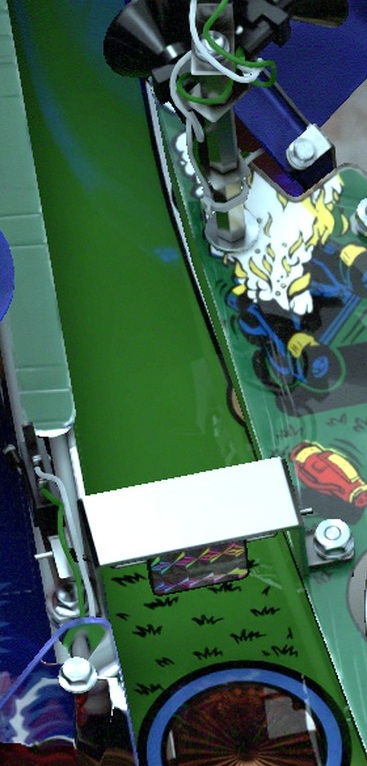 Left Cart Path on the installed playfield