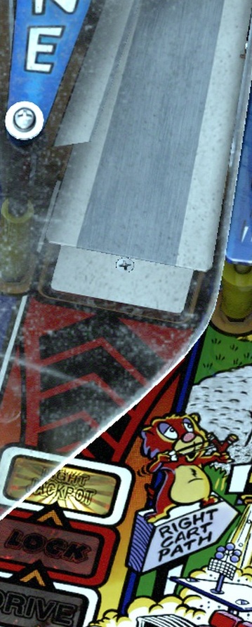 Right Ramp on the installed playfield