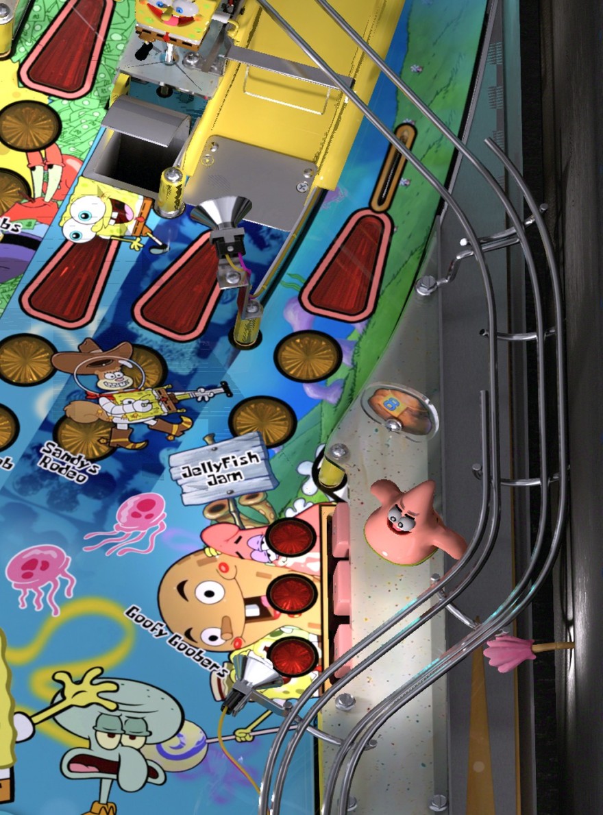 Right-side Patrick position beside the return wireform. The toy and inserts are visible; the three target faces are obscured.