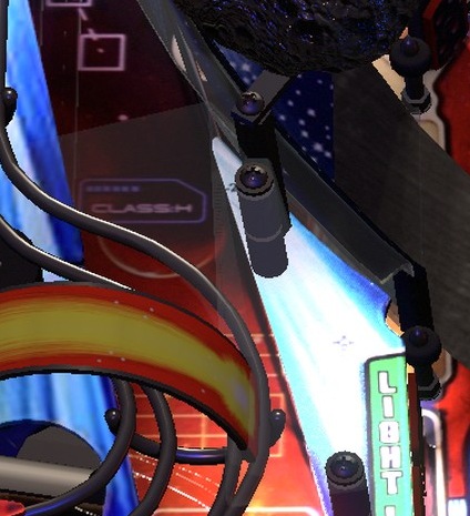 Left Orbit on the installed playfield