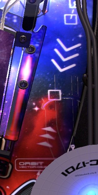 Right Orbit on the installed playfield