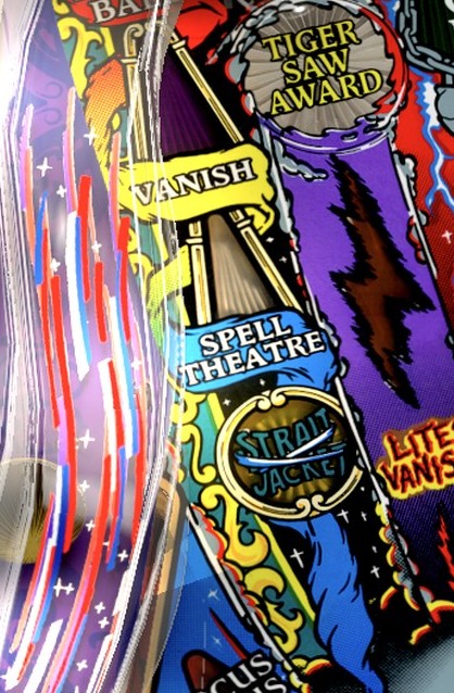 Left lane close-up from the installed Theatre of Magic playfield